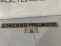 Chicago Pneumatic embossed nameplate sign