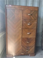 Antique Wordrobe With 5 Drawers & Cabinet