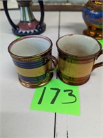 Pair of Copper Luster Mugs