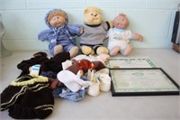 Cabbage Patch Dolls with Clothes & Papers