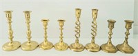 Baldwin Brass Candlesticks & 3 Brass Candlesticks