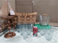Glassware, 5 water glasses, 5