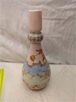 Hand Painted Victorian Vase 11" tall