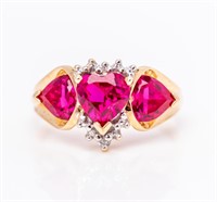 Jewelry 10k Gold & Ruby Ring