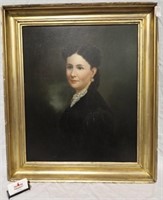 O/C EARLY AMERICAN WOMAN PORTRAIT 36x31