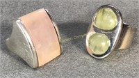 Large Sterling Rings With Stones - 2