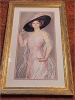 Victorian Woman Art, signed but unknown name