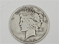 1922 Peace Silver Dollar Coins