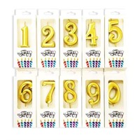 Birthday Gold-plated Digital Candles Number