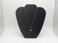 12K Sterling Black Hills Cross Pendant Necklace