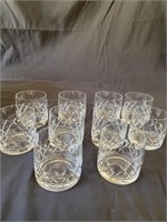 10 Small Crystal Cocktail Glasses