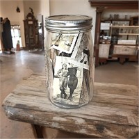 Wide Mouth Ball Jar Antique Vintage Photographs