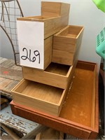LOT OF ASSORTED WOOD ORGANIZERS
