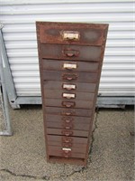 Watch makers metal cabinet.