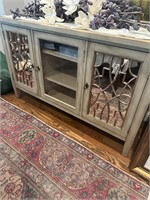 Mirrored Front Sideboard, heavy solid wood