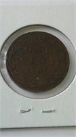 1908 Canada Large Cent VG10 King Edward VII