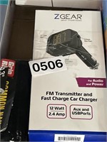 ZGEAR TRANSMITTER CAR CHARGER 2PK RETAIL $20
