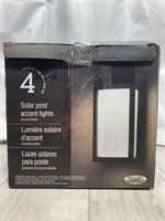 4 Pack Solar Post Accent Lights