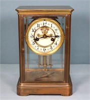 Antique Waterbury Crystal Regulator Clock
