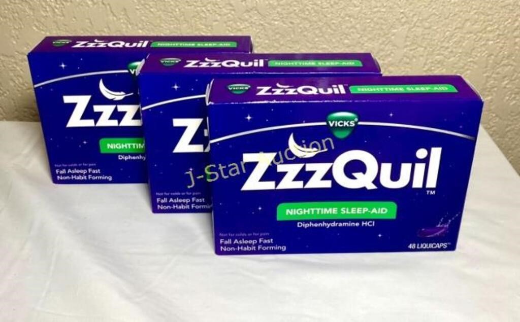 Lot of 3 unopened ZzzQuil Ex 07/2024
