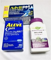 Lot of 3 new unopened Aleve Pm 07/24 AdvilPM