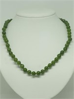 Sterling Silver Nephirite Jade Necklace