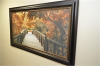 Large Fall Bridge Framed Photo