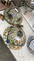 2 STAINED GLASS LIGHT FIXTURES