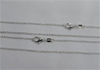 2 Sterling SIlver Chain Necklaces