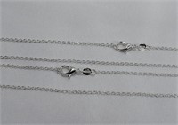 2 Sterling Silver Chain Necklaces