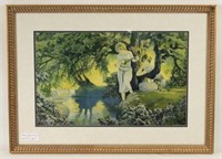 "Loves Meditation" Decorator Framed Print, 1927