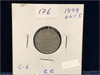 1898 Can Silver Ten Cent Piece  G6  OBV 5