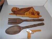 Wooden Fork & Spoon