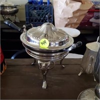 ROUND SERVING TRAY / STAND - WITH BURNER