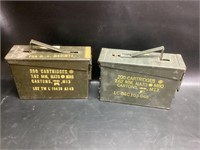 2 US Military Ammunition Boxes