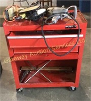 Waterloo Red Tool Box with Assorted Tools
