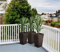 $100 Set of 3 Tall Planters with Drainage Hole