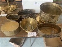 Brass baskets tray, pots,