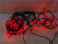 2 Strands Red Ball Lights plus Extension Cord