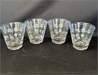 4 Vintage MCM cocktail glasses