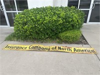 Metal "Insurance Company of North America" Sign