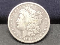 1891 CARSON CITY MORGAN SILVER DOLLAR