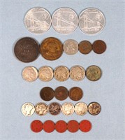 5 Buffalo Nickels, 3 Indian Cents, 6 Mercury Dimes