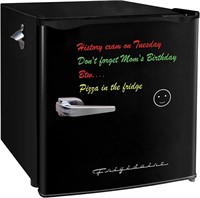 Compact Dorm Fridge with Dry Erase Board, Black