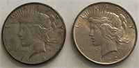 1922-P & 1922-S Peace Dollars