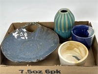 4 Assorted Pieces of Stoneware Pottery