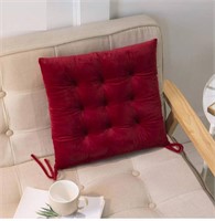 6 RED SQUARE SEAT CUSHION 16X16