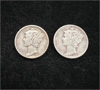 1935 & 1939 Mercury Dimes