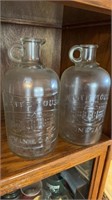 2 two gallon size White House vinegar bottle jugs