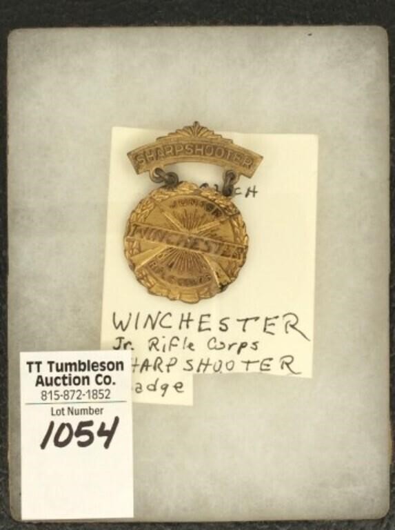 Winchester Jr. Rifle Corps Sharp Shooter Badge